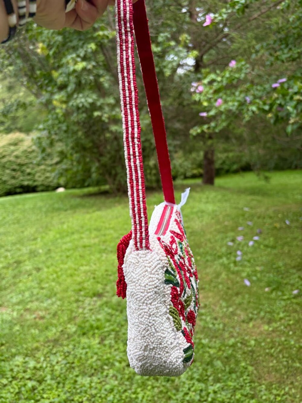 NWT Beaded Spicy Chili Pepper Bag Handmade in India - Picture 3 of 7